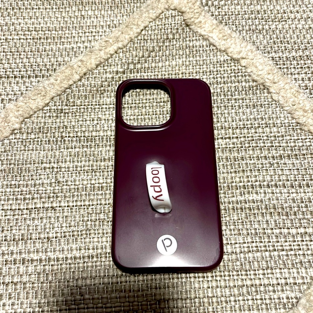 Maroon iPhone 13 Pro (not max) Loopy case